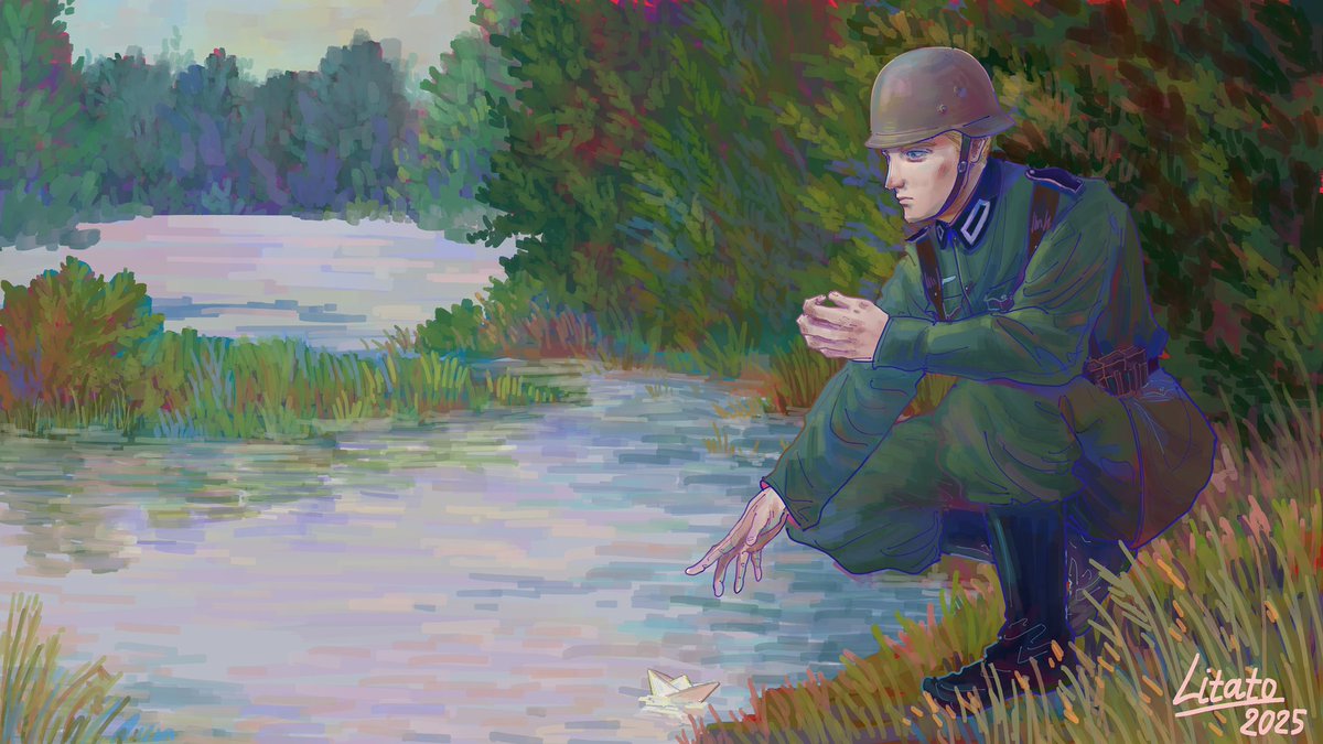 Wake up everyone!!! My boi folded a paper boat 😊