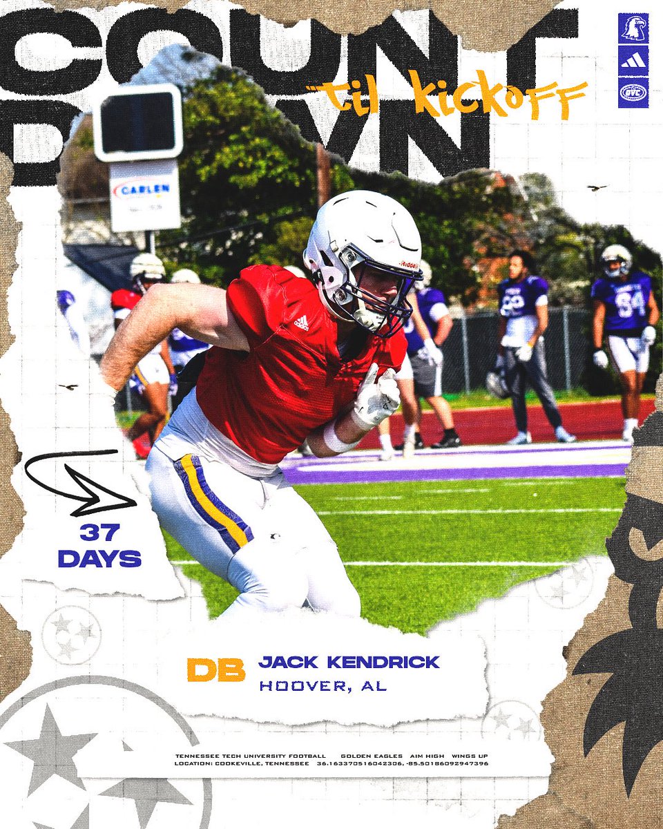 TNTechFootball's tweet image. 🚨COUNTDOWN TO KICKOFF🚨
3️⃣7️⃣ days…
#AimHigh | #WingsUp