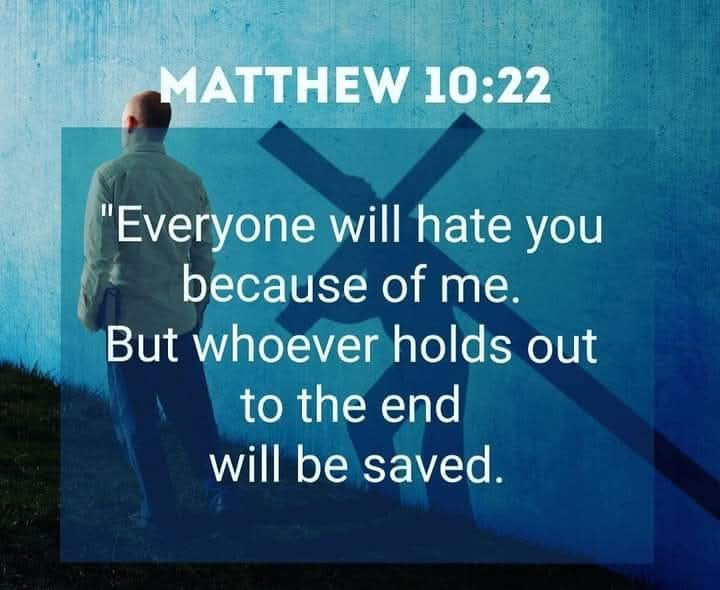 Mervat60162247's tweet image. 🙇 I declare #Grace and #Favor over you as you stand for #TRUTH ✝️🕊

“You will be hated by everyone because of Me, but the one who stands firm to the end will be saved.”     
      📖 Matthew 10:22🕊💙🩵💙