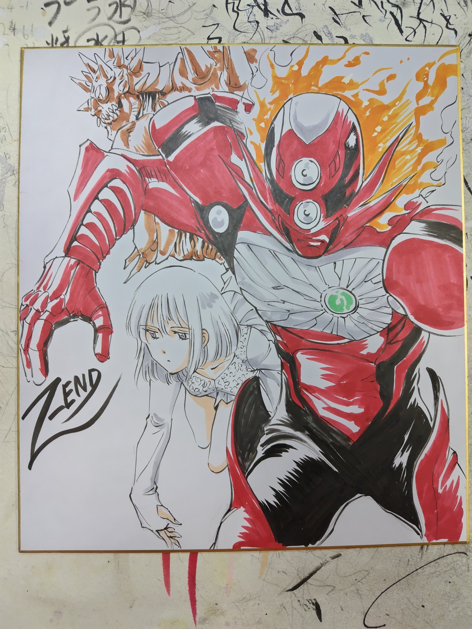 仮面ライダー　ミニポスター　村枝先生サイン入り 村枝賢一 (@K1muraeda) / X