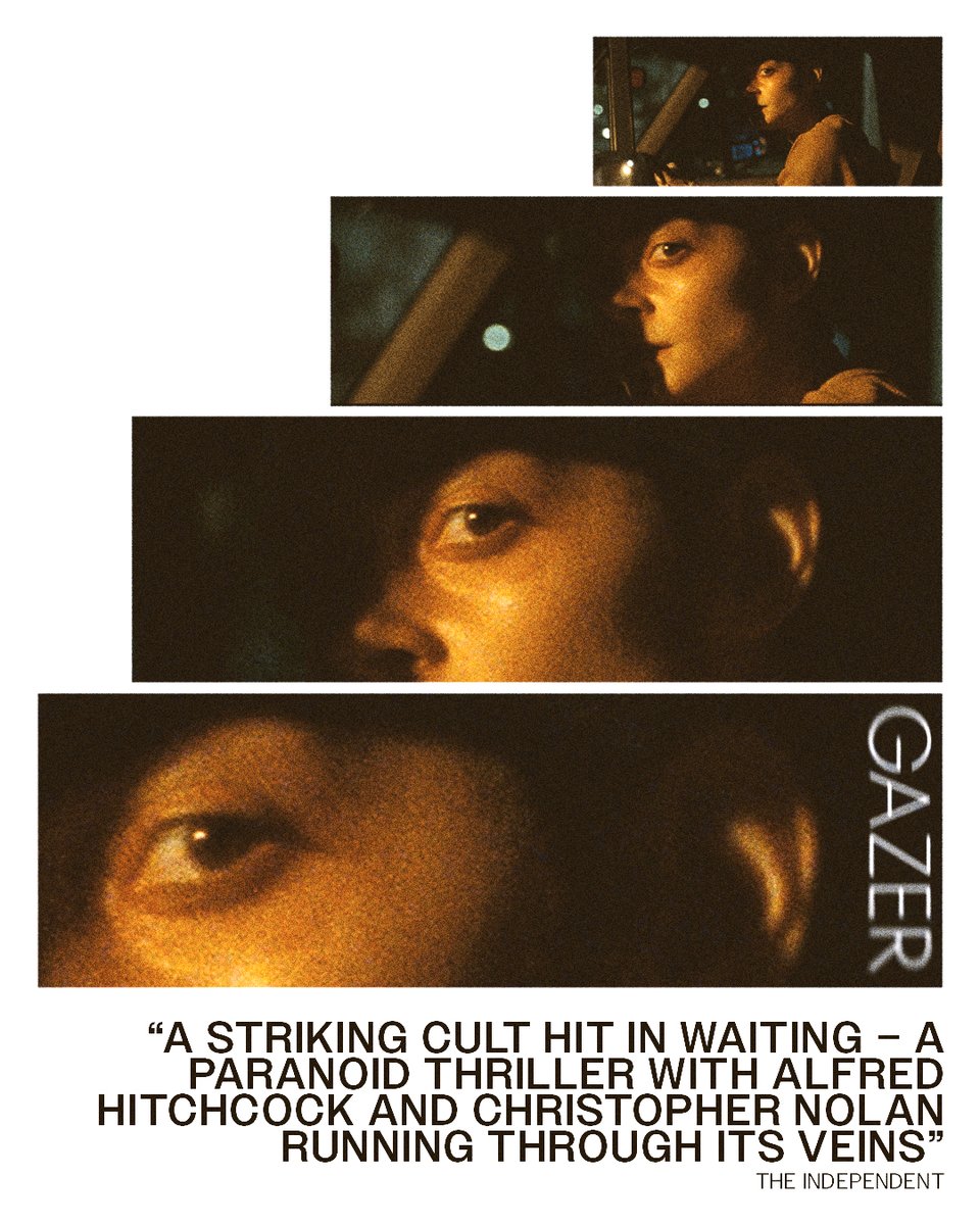 Bulldog Film Distribution (@bulldog_film) on Twitter photo A grungy Hitchcockian thriller with shades of early Nolan – GAZER is an unmissable “striking cult hit in waiting” (<a href="/Independent/">The Independent</a>). See it in select cinemas from tomorrow ➡️ bit.ly/GZR-B A grungy Hitchcockian thriller with shades of early Nolan – GAZER is an unmissable “striking cult hit in waiting” (<a href="/Independent/">The Independent</a>). See it in select cinemas from tomorrow ➡️ bit.ly/GZR-B