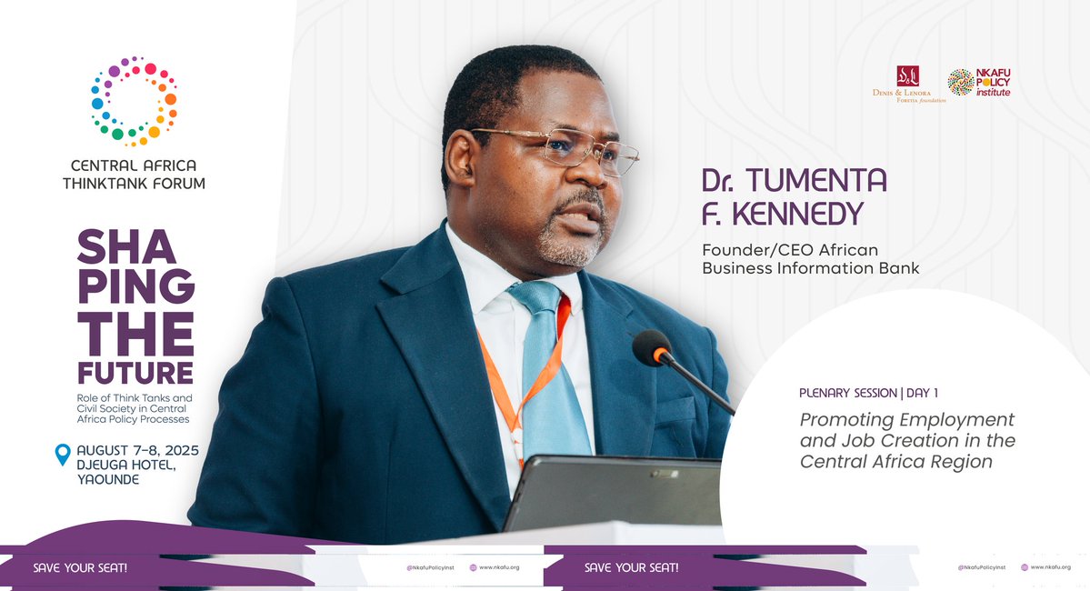 ForetiaFound's tweet image. Introducing Dr. @Tumentakennedy, SME growth architect, CEO of @AfricanBIB & @AfCFTA contributor. With his transformative model, he's reshaping #entrepreneurship in #CentralAfrica. Don’t miss his session on #job_creation at the #2025CATTF on August 7.
🔗 nkafu.org/cattf-2025