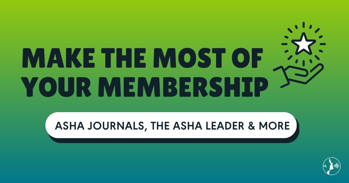 ASHAWeb's tweet image. From the latest updates to in-depth research, ASHA publications help support your professional growth.
Go to The ASHA Leader for stories from other audiologists and SLPs + CSD news.
Read ASHA Journals for deep-dive research: at.asha.org/Ik #Audiology #SLP