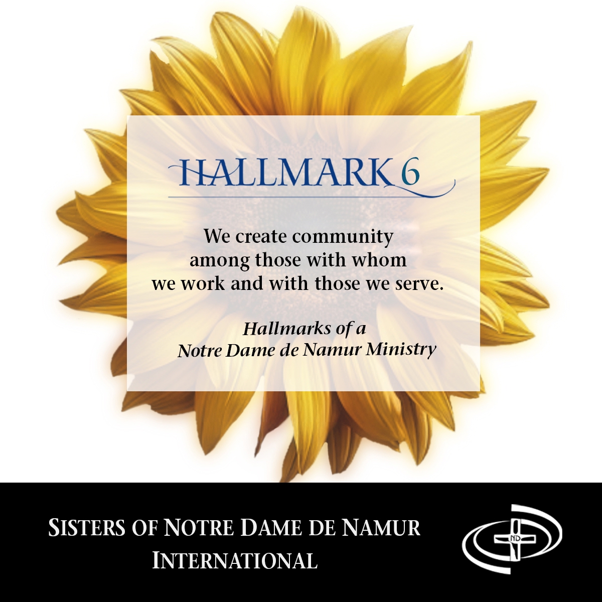 July 24 "We create community among those with whom we work and those we serve."