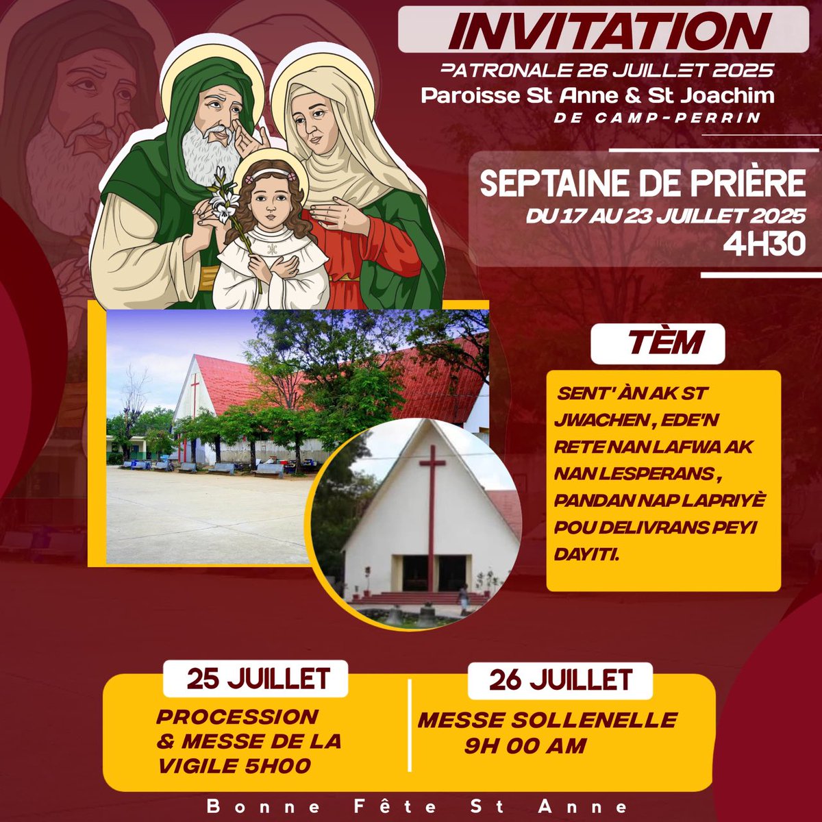 jharoldpierre's tweet photo. Fête patronale de #CampPerrin ! Bon travail #PèreLaudyMérilant! Heureuse fête à tous les camp-perrinois ! https://t.co/t2N8TiiyHy