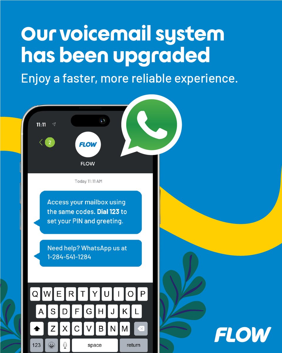 Voicemail just got better!
We’ve upgraded the service to make it faster, smoother, and more reliable. Use the same codes to access your mailbox, and dial 123 to set your PIN and greeting.

Need help? Give us a call or send a message on WhatsApp. We’re always here to help.