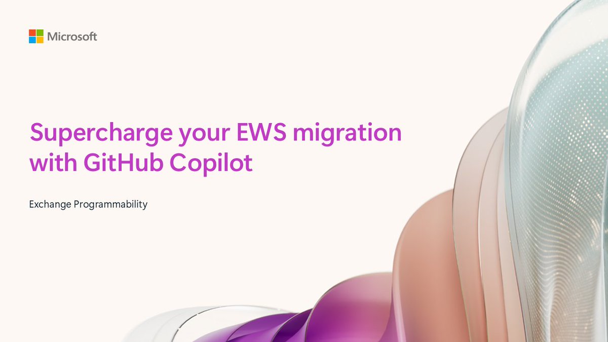 dotnet's tweet image. Migrating from EWS? Don’t just port—upgrade.
Use GitHub Copilot + Ews.Code.Analyzer to refactor, test, and modernize with confidence. Add observability, toggle features, and embrace #MicrosoftGraph like a pro.
🔗 msft.it/6012sB5Xn
#DevTools