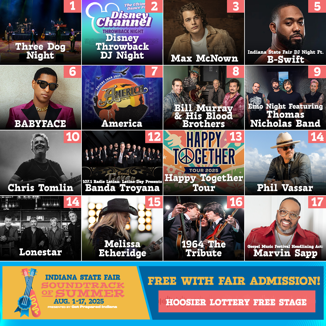 Indiana State Fair (@indystatefair) on Twitter photo ✨ Upgrade your <a href="/hoosierlottery/">Hoosier Lottery</a> Free Stage experience! ✨
A LIMITED number of VIP tickets are now available, including a reserved viewing area, private bar, restrooms, VIP laminate, and more!
Explore upgrade options: bit.ly/ISF_FreeStage_… ✨ Upgrade your <a href="/hoosierlottery/">Hoosier Lottery</a> Free Stage experience! ✨
A LIMITED number of VIP tickets are now available, including a reserved viewing area, private bar, restrooms, VIP laminate, and more!
Explore upgrade options: bit.ly/ISF_FreeStage_…