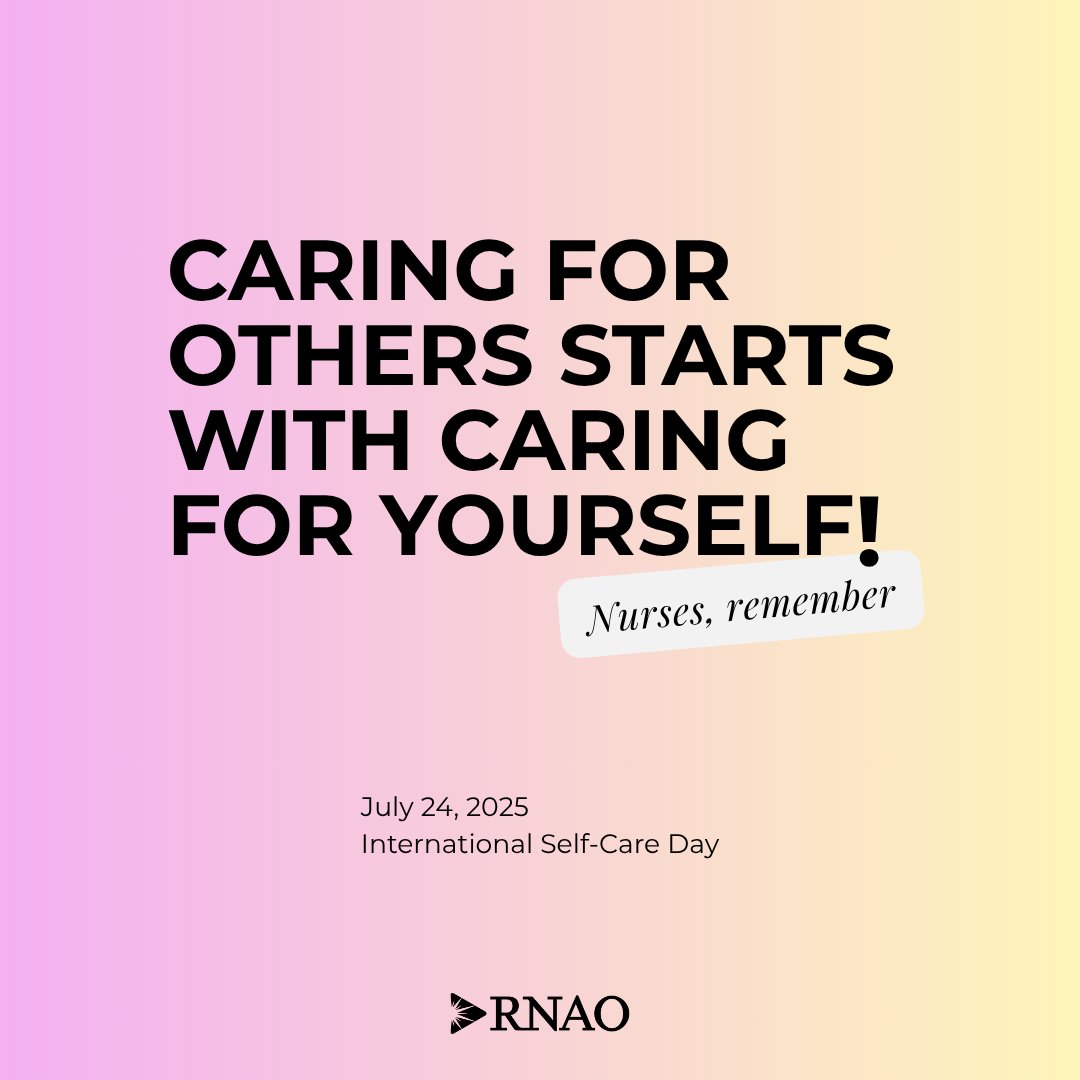 RNAO (@rnao) on Twitter photo Make today about yourself. #SelfCareDay
What’s your favorite way to unwind? Tell us in the comments below.
<a href="/RNAO_MHNIG/">MHNIG Mental Health Nurses Interest Group of RNAO</a> <a href="/LhamoDolkar2023/">Lhamo Dolkar</a> <a href="/DorisGrinspun/">Dr. Doris Grinspun 🇨🇦 RN, PhD, FAAN, O.ONT</a> <a href="/SueLeBeau1/">Sue LeBeau</a> Make today about yourself. #SelfCareDay
What’s your favorite way to unwind? Tell us in the comments below.
<a href="/RNAO_MHNIG/">MHNIG Mental Health Nurses Interest Group of RNAO</a> <a href="/LhamoDolkar2023/">Lhamo Dolkar</a> <a href="/DorisGrinspun/">Dr. Doris Grinspun 🇨🇦 RN, PhD, FAAN, O.ONT</a> <a href="/SueLeBeau1/">Sue LeBeau</a>