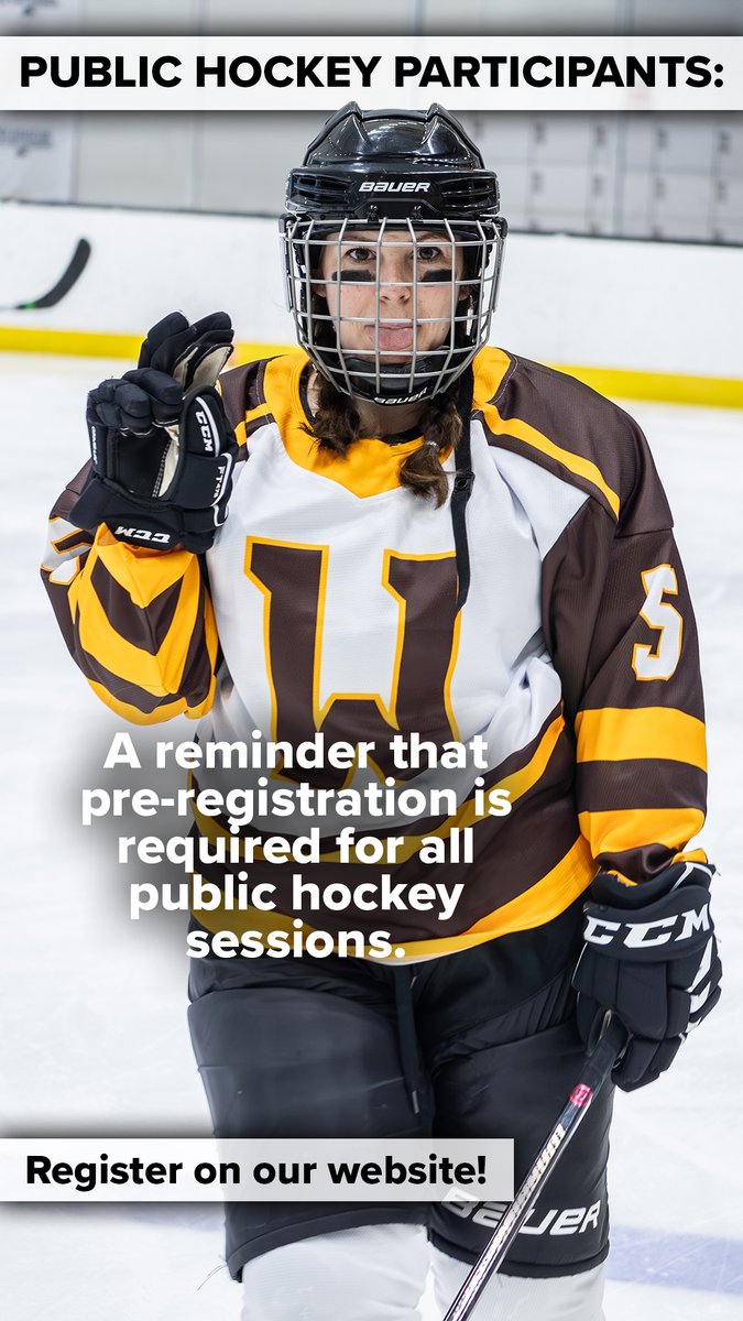 A reminder that pre-registration is required for all public hockey sessions!