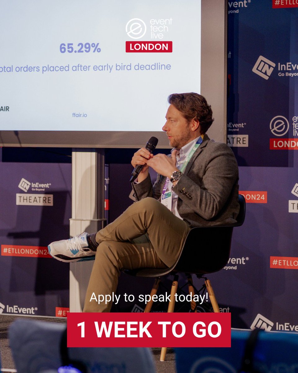 eventtechlive's tweet image. Final week to apply! ⌛
Submissions for speakers at this year's Event Tech Live will close a week today on Thursday 31st July - this is your final call to send in your application if you want to be considered for a session this year - eventtechlive.com/call-for-paper…
#ETLLondon25