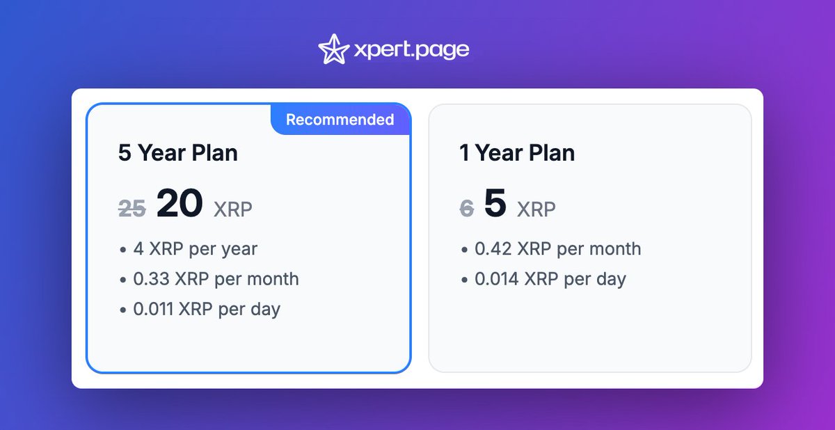 xpert_page's tweet image. It's not just a fee, it's fuel. ⛽️
More utility-focused features coming soon ✨
These tools will be crucial for the ecosystem, & your support is crucial for us to build them 🤝
We're committed to building tools that serve the community #XRP #Xahau
(Discounts will expire soon)