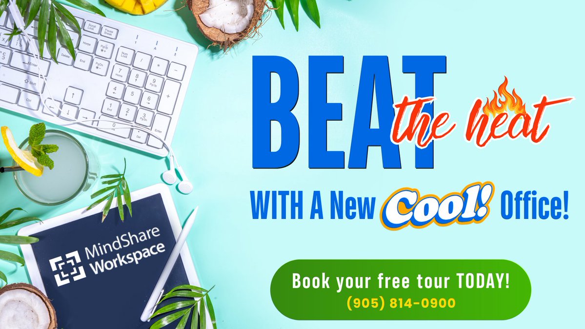MindShareWork's tweet image. Beat the heat with a cool new office at Mindshare Workspace! ❄️☀️ Boost your productivity in our air-conditioned private offices and coworking spaces. Book your tour today! 💼✨ #SummerWorkVibes #Coworking @mindsharelearn