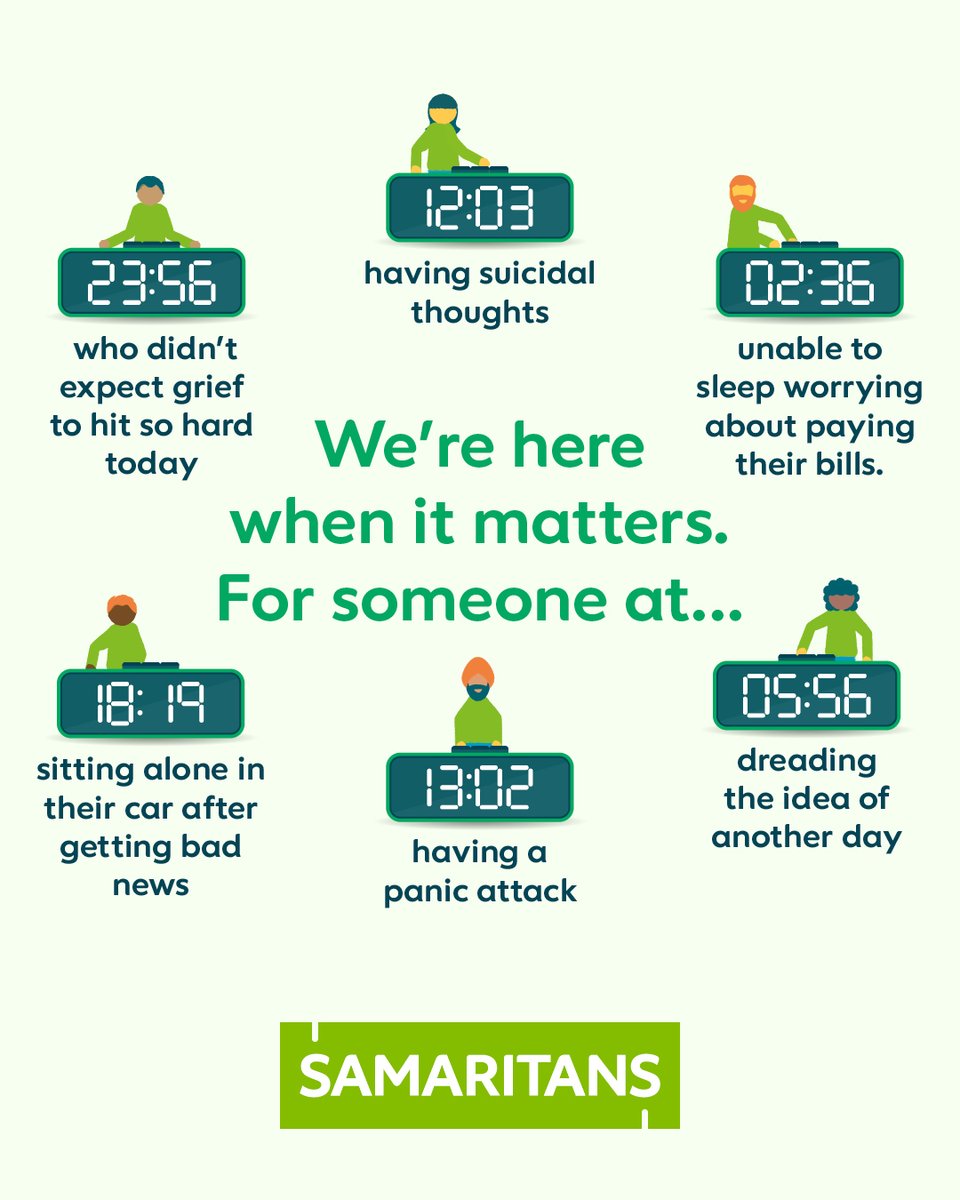 SamaritansIRL's tweet image. We’re here 24/7 for anyone that needs us on 116 123 📱
When life is tough, you don’t have to face it alone.
🔁 It’s #SamaritansAwarenessDay – help us and share this post.
Someone might need it more than you know.