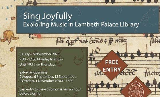 RSCMCentre's tweet image. Sing Joyfully: Exploring Music free exhibition @lampallib opens Thurs 31 July
The exhibition celebrates the ‘Arundel’ or ‘Lambeth’ Choirbook - a rarity from the reign of Henry VIII & a vital source for early English polyphony
Find out more lambethpalacelibrary.info/sing-joyfully/