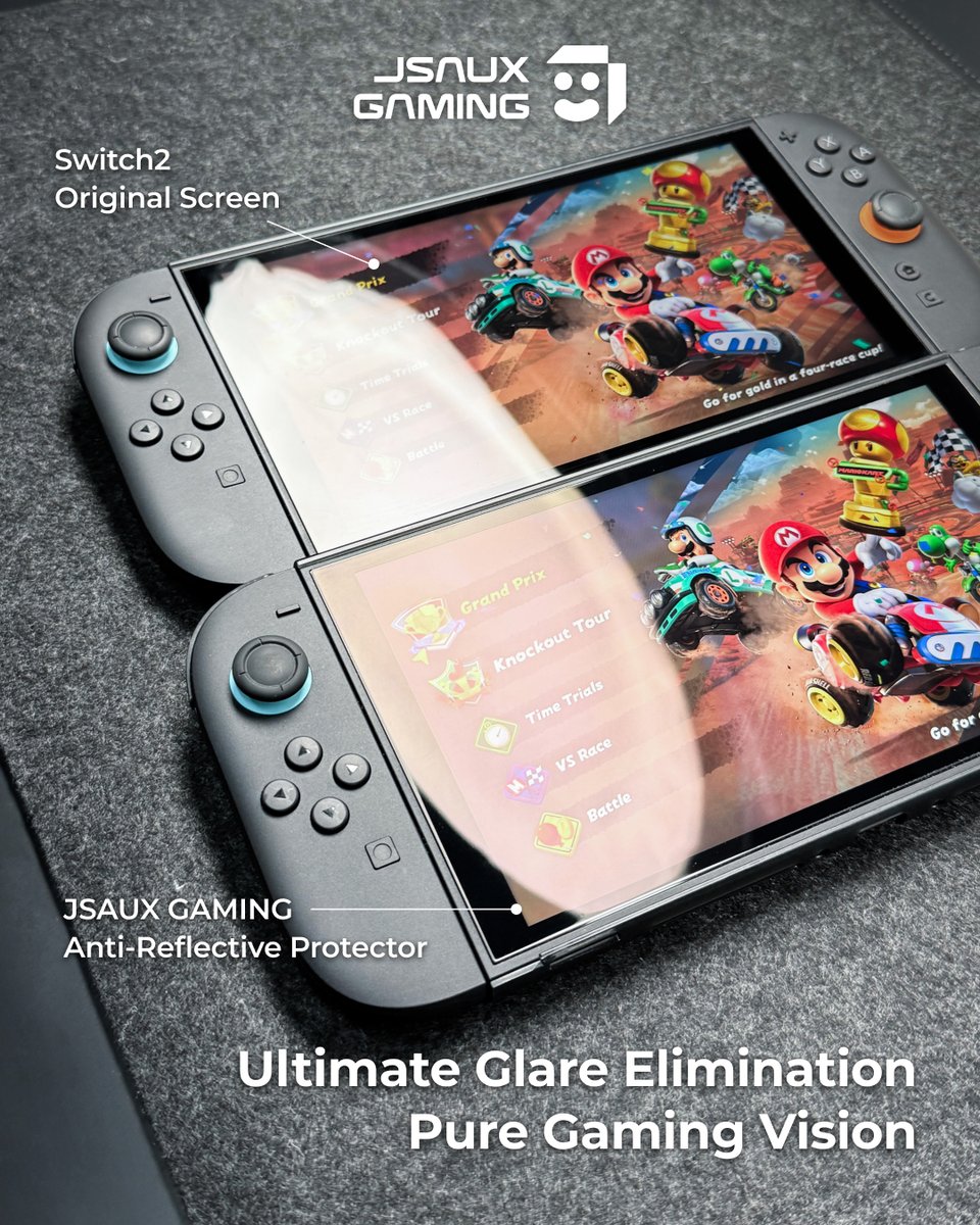 jsauxofficial's tweet image. Zero Glare. Pure Vision.👀
Grab it🛒 ow.ly/BiM150WusEl
 #JsauxGaming #Switch2Accessories  #PureVision #AntiGlare #GamerVision #ScreenProtector #NintendoSwitch2 #JSAUX