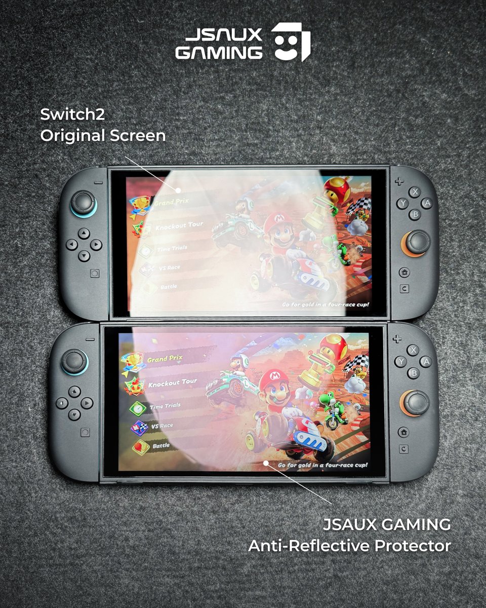 jsauxofficial's tweet image. Zero Glare. Pure Vision.👀
Grab it🛒 ow.ly/BiM150WusEl
 #JsauxGaming #Switch2Accessories  #PureVision #AntiGlare #GamerVision #ScreenProtector #NintendoSwitch2 #JSAUX