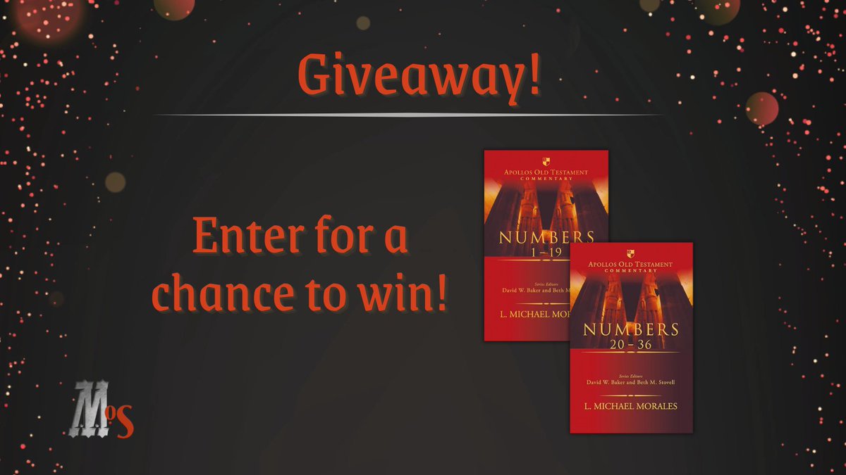 🌟 Our drawing ends tomorrow - don't miss your chance to win Michael Morales' set of commentaries on the book of Numbers! loom.ly/Fow_DNk