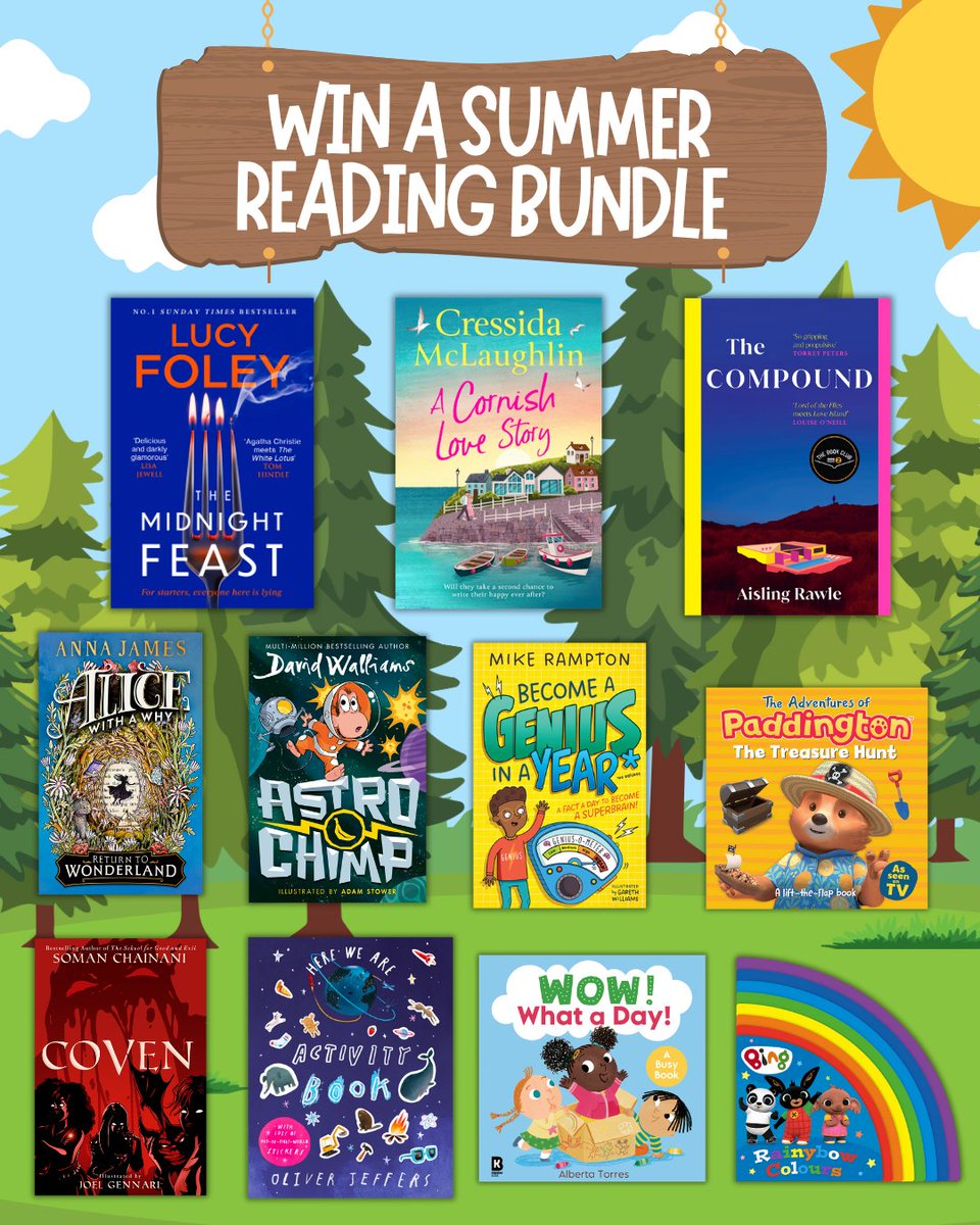 HarperCollinsCh's tweet image. This summer, we’re encouraging families to slow down and share stories - even just 10 minutes a day! To help you get started, we’ve partnered with @HarperFiction and @BoroughPress to create special book bundle for both kids and adults.
Link in our bio to enter!