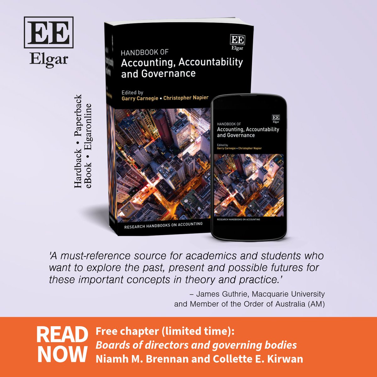 Elgar Publishing (@elgarpublishing) on Twitter photo Free chapter: Handbook of #Accounting, #Accountability and #Governance
Garry D. Carnegie <a href="/RMIT/">RMIT University</a> & Christopher Napier <a href="/RoyalHolloway/">Royal Holloway</a>
Ch 4: Boards of directors and governing bodies,
<a href="/ProfNiamhBre/">Niamh M.Brennan, MRIA</a> and Collette Kirwan
Read FREE doi.org/10.4337/978180…
#CorporateGovernance #OpenAccess Free chapter: Handbook of #Accounting, #Accountability and #Governance
Garry D. Carnegie <a href="/RMIT/">RMIT University</a> & Christopher Napier <a href="/RoyalHolloway/">Royal Holloway</a>
Ch 4: Boards of directors and governing bodies,
<a href="/ProfNiamhBre/">Niamh M.Brennan, MRIA</a> and Collette Kirwan
Read FREE doi.org/10.4337/978180…
#CorporateGovernance #OpenAccess