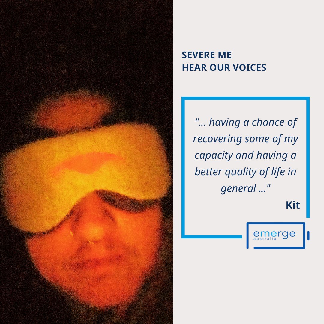 Kit stresses the importance of accessible, affordable home care after years of struggling with severe ME/CFS. Learn about their journey with Emerge Australia ahead of #SevereMEDay2025. Join our Symposium on 8 August: vist.ly/3yzbu.