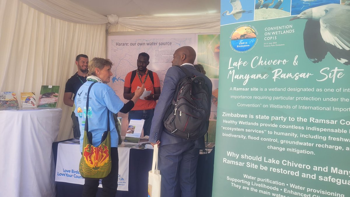 networkforenvi1's tweet image. Visitors at the @birdlifezim stand at #RamsarCOP15.
@birdlifezim @BirdLife_News @Katazamhondoro @RamsarConv @WetlandOrg @Izwi_Voices