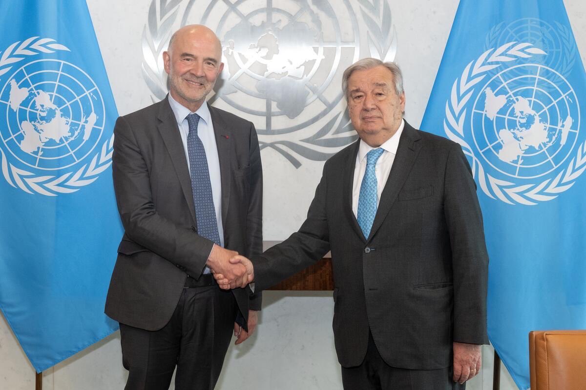pierremoscovici's tweet image. Heureux de revoir ⁦@antonioguterres⁩ à l’occasion de la réunion du comité d’audit de l’⁦@ONU_fr⁩ que je préside. Nous avons plus que jamais besoin du multilatéralisme et de cette organisation attachée à la paix, au développement et au droit des personnes réfugiées.