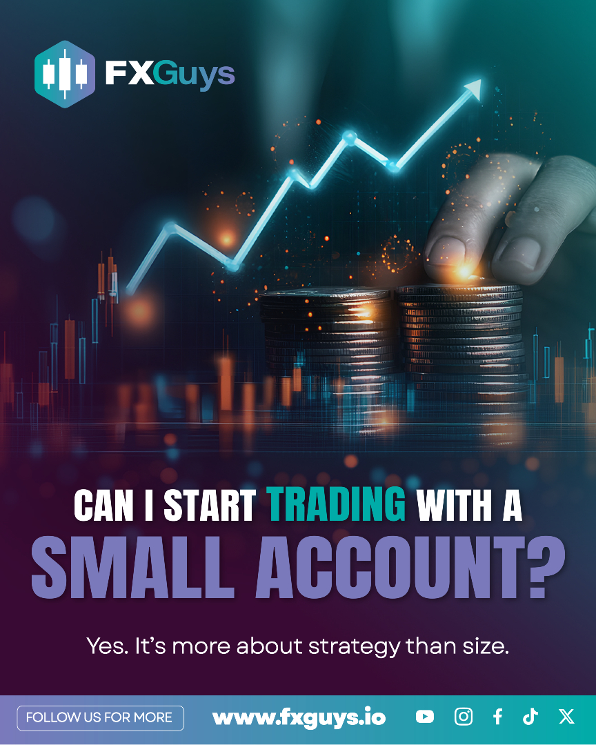 FXGuysNews's tweet image. 💰 Think you need thousands to trade? Not at all.

 You can start small — even $100 — if you know how to manage risk and stay consistent.

 It’s not the size of the account. It’s the mindset, the patience, and the discipline.
Start small. Think big.

#fxguys #tradingfaq…