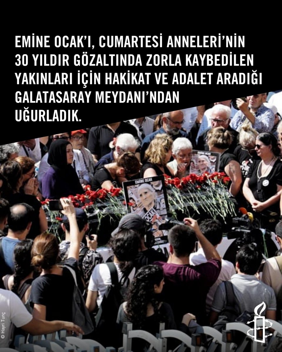 📌 30 yıl önce başlattığı hakikat ve adalet mücadelesini devam ettiren tüm kayıp yakınları ve hak savunucularının yanındayız.

#CumartesiAnneleri
#EmineOcak