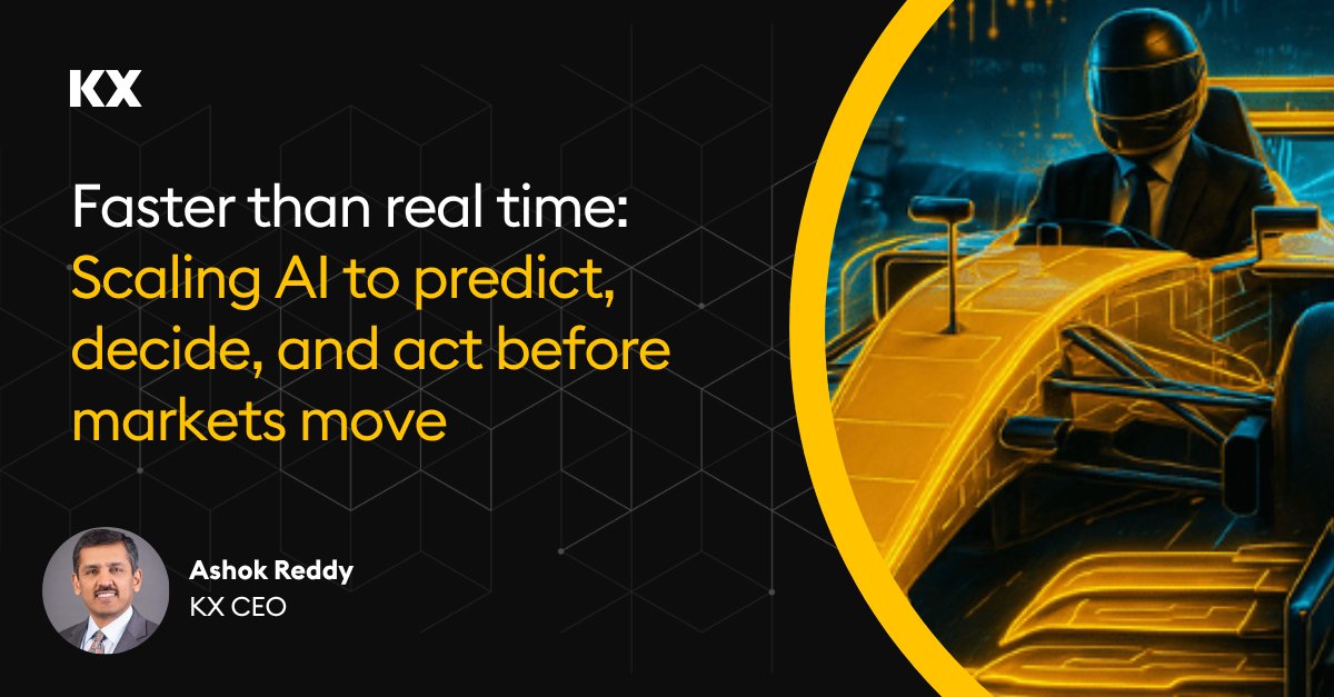 Ashok’s latest blog explores how infrastructure built for live data, continuous learning, and real-time execution at scale is enabling capital markets to enter the age of anticipatory AI. Now firms don’t just respond to signals, they can predict and act before they even appear.