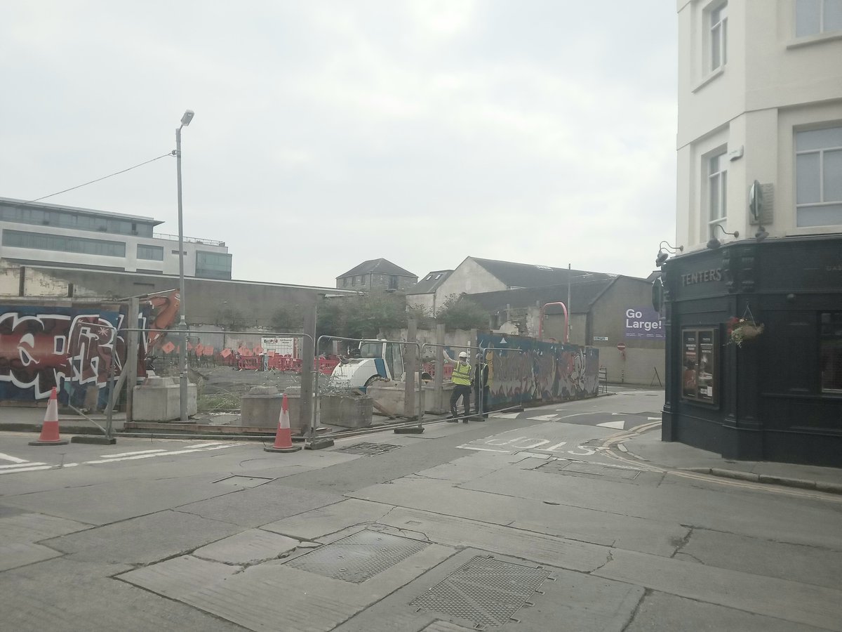 Good to see what seems like construction starting on longtime very prominent vacant site at Blackpitts/New Row South opposite Tenters pub Dublin 8  .. would be better if it were apartments  ..
