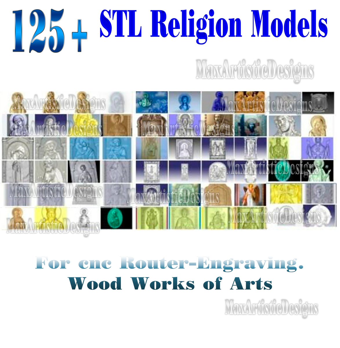 New product: 125+  stl religion pack medallions icons for cnc in stl file format for cnc carving files -Download 👉🏽👉🏽 etsy.com/listing/942719…