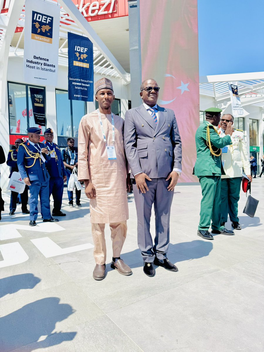 Bahaushee's tweet image. With Nigerian Hon State Minister of Defence Bello Matawalle at the International Defence Industry Fair (IDEF) in Istanbul.