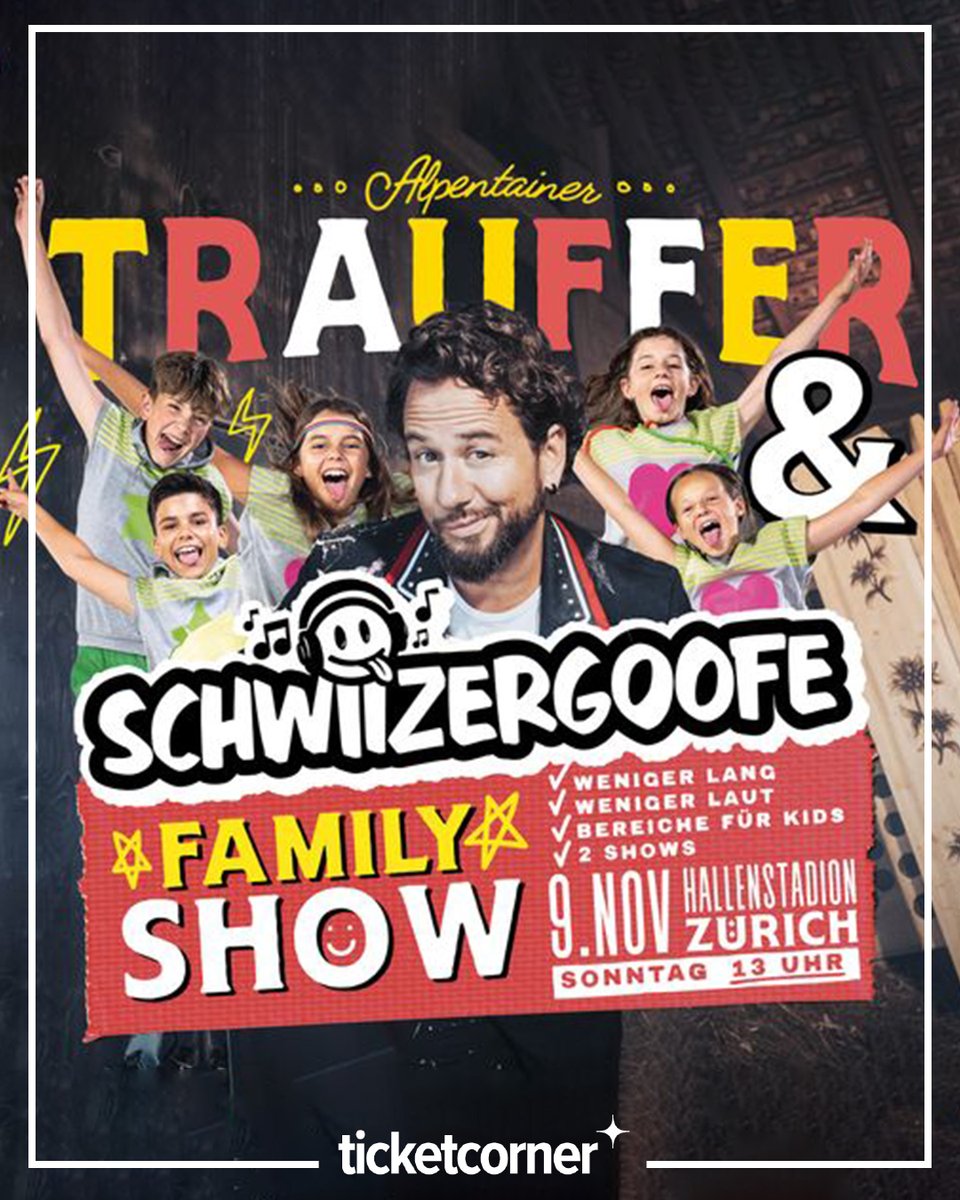 Wenn Trauffer und die Schwiizergoofe aufeinander treffen, dann gibt das eine Family Show, die es in sich hat! 🥳🎶

⭐ VVK für Live Club Member: 29. Juli um 11 Uhr | live-club.ch
⏰🎟️ Öffentlicher Vorverkaufsstart: 31. Juli um 11 Uhr
