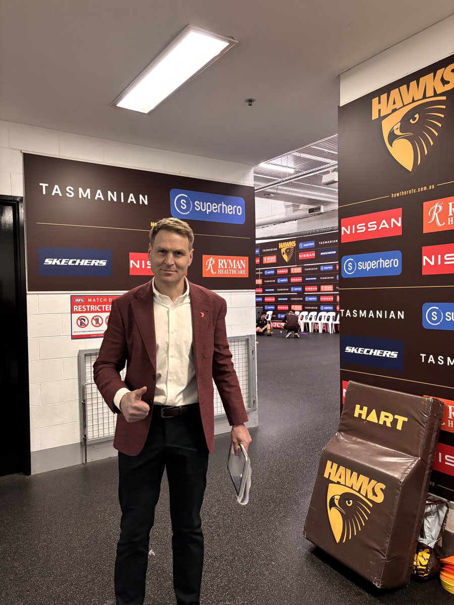 HawthornFC's tweet image. The pre game streak continues @kanecornes @7AFL