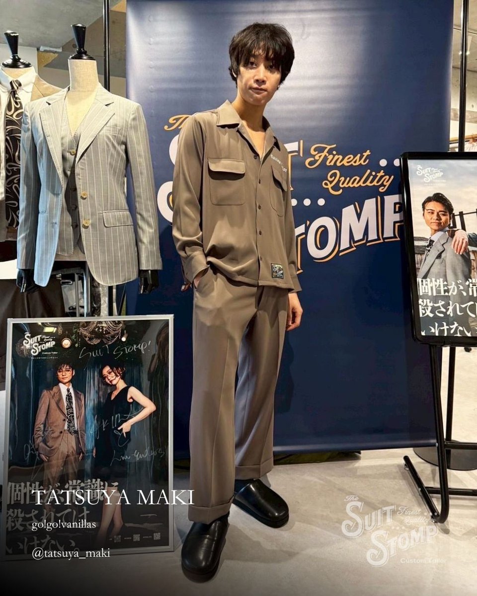 suitstomp's tweet image. LIVEでTOP BEAT CLUBに来ていたgo!go!vanillasがPOPUPに遊びに来てくれました。
Vo/Gt.牧くんがSUIT STOMPセットアップをLIVEで着てくれるということで着用してもらいました!
go!go!vanillasの皆さん、ありがとう!
LIVEの模様も追ってお届け!
@maggiee___mae
@go_go_vanillas
#suitstomp