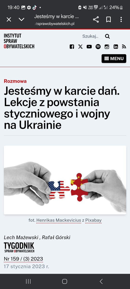Agnieszka Wolska (@agnieszkawolsk9) on Twitter photo <a href="/PUsiadek/">Paweł Usiądek</a> <a href="/KONFEDERACJA_/">Konfederacja</a> <a href="/MBudzisz2/">Marek Budzisz</a> Budzisz potrzebował 3 lata , by dojść do tego, co dla innych było oczywiste od dawna.....
Polecam rozmowę dla .<a href="/InstytutSprawO/">Instytut Spraw Obywatelskich</a> z 2023r.
instytutsprawobywatelskich.pl/powstanie-styc… <a href="/PUsiadek/">Paweł Usiądek</a> <a href="/KONFEDERACJA_/">Konfederacja</a> <a href="/MBudzisz2/">Marek Budzisz</a> Budzisz potrzebował 3 lata , by dojść do tego, co dla innych było oczywiste od dawna.....
Polecam rozmowę dla .<a href="/InstytutSprawO/">Instytut Spraw Obywatelskich</a> z 2023r.
instytutsprawobywatelskich.pl/powstanie-styc…