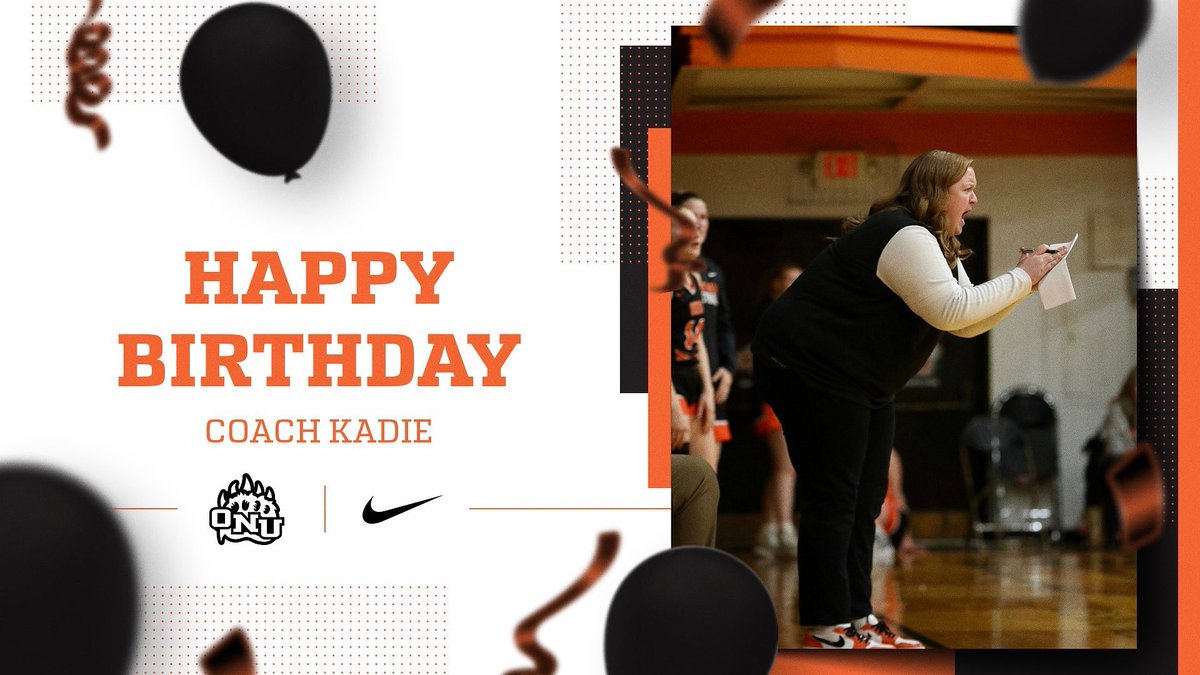 Happy Birthday S/O to our Assistant Coach Kadie!! 🎂🎉 Have a fantastic day!! 🧡🐻‍❄️🖤 

#GoBears