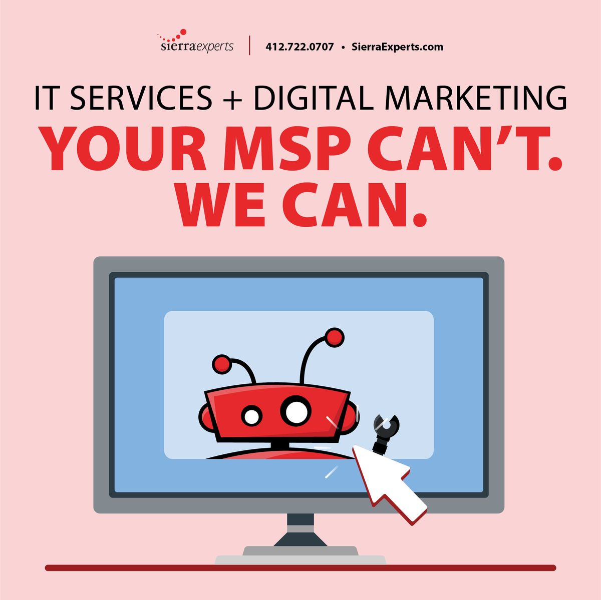 SierraExperts's tweet image. Digital Marketing + IT Services Under One Roof. 

Can your MSP do that? 😉

We focus on more than just IT. Find digital marketing services, graphic and web design here ow.ly/nncr50WizBR

#BoostSEO #WebDesign #CreativeServices #SierraExperts