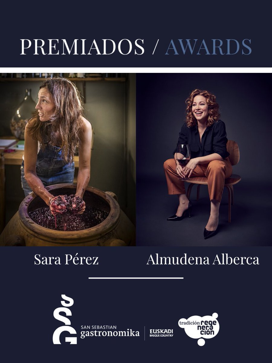 🍷 El Gueridón de Oro 2025 será para dos referentes del vino: Almudena Alberca MW y Sara Pérez. Talento, pasión y excelencia en cada copa. ✨

Ellas estarán en #SSG25, ¿y tú? 

Inscríbete ya sansebastiangastronomika.com/es/home/inscri… ✍️