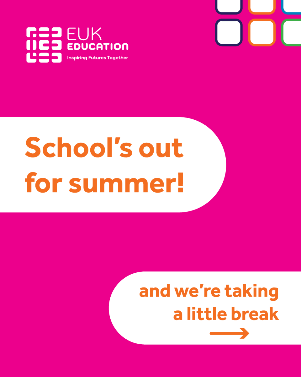 EUKEducation's tweet image. We're taking a break! We're updating Climate Schools Programme, Big Bang Challenge and Energy Quest resources.
You can still register for Tomorrow's Engineers Week, get careers resources and book Neon activities! Download current versions until 31 July: eukeducation.org.uk/resources/scho…