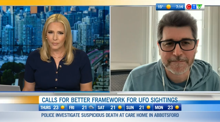 CTVMorningLive's tweet image. Assistant Professor at @YorkUniversity, @jesserogerson addresses calls for a better framework for UFO sightings on CTV Morning Live with @Keri_Adams 🛸
ctvnews.ca/vancouver/vide…