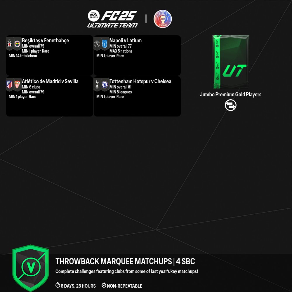 Fut_scoreboard's tweet image. 🧩 4 NEW SBC ADDED 🧩
