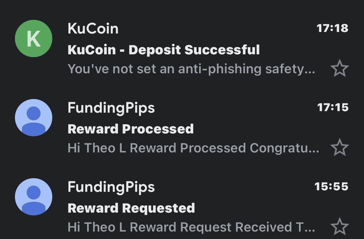 Theooofx's tweet image. Payout day with @fundingpips ✅
One of the best propfirm for me, never payout refused, money arrives in less than an hour.
My affiliate link :
app.fundingpips.com/register?ref=f…