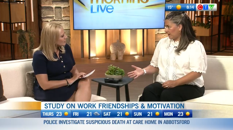CTVMorningLive's tweet image. CTV Morning Live's @Keri_Adams learns about a new study on work friendships & motivations with Workplace Expert at @RobertHalf_CAN, Tara Parry! 🤝👔
ctvnews.ca/vancouver/vide…