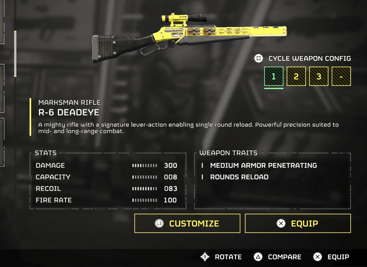 StanDiver's tweet image. Just got it to level 25. Prob my favorite marksman rifle and long ranged rifle in general.