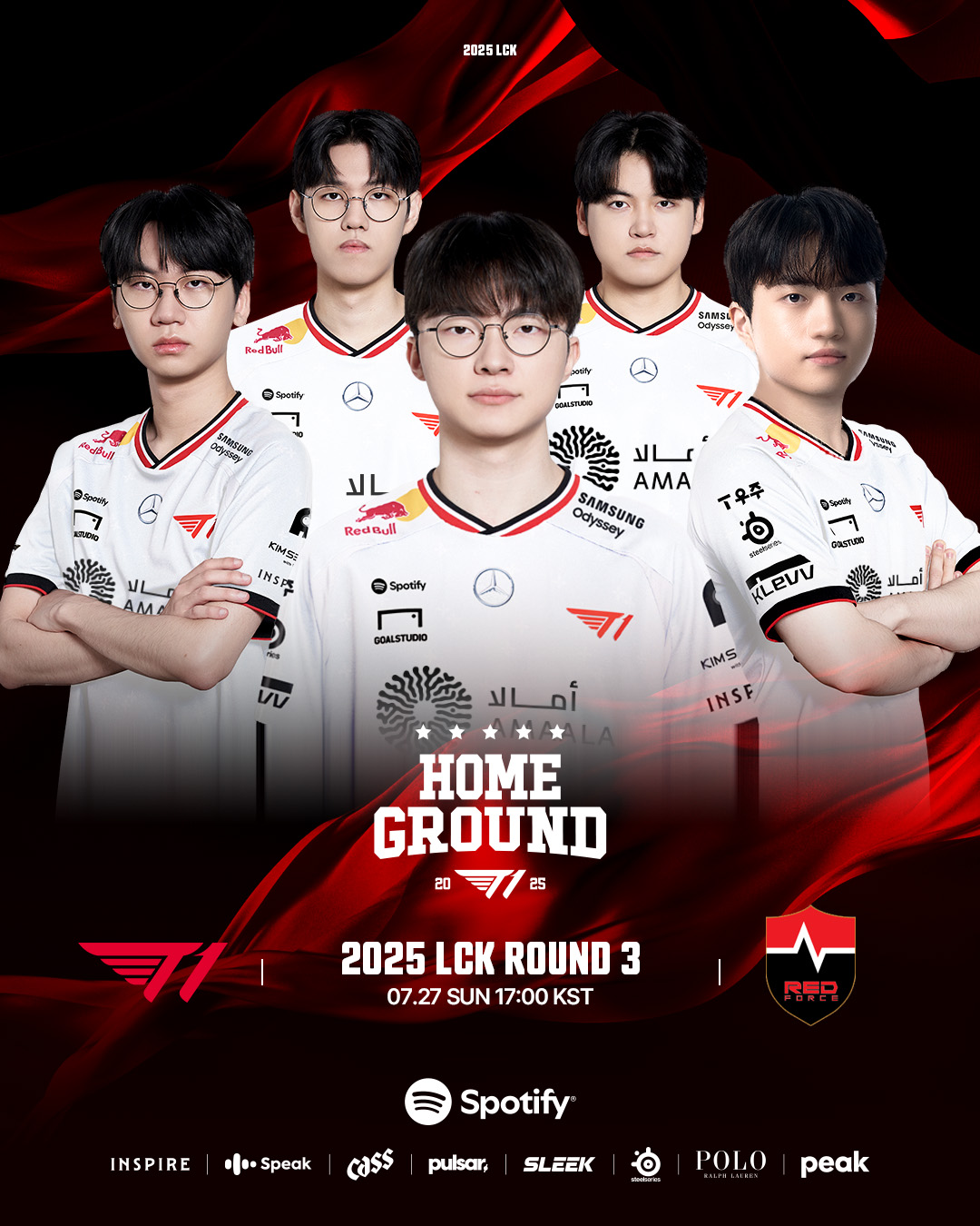 スポーツ選手 Still T1 Doran Oner Faker Gumayusi Keria for
