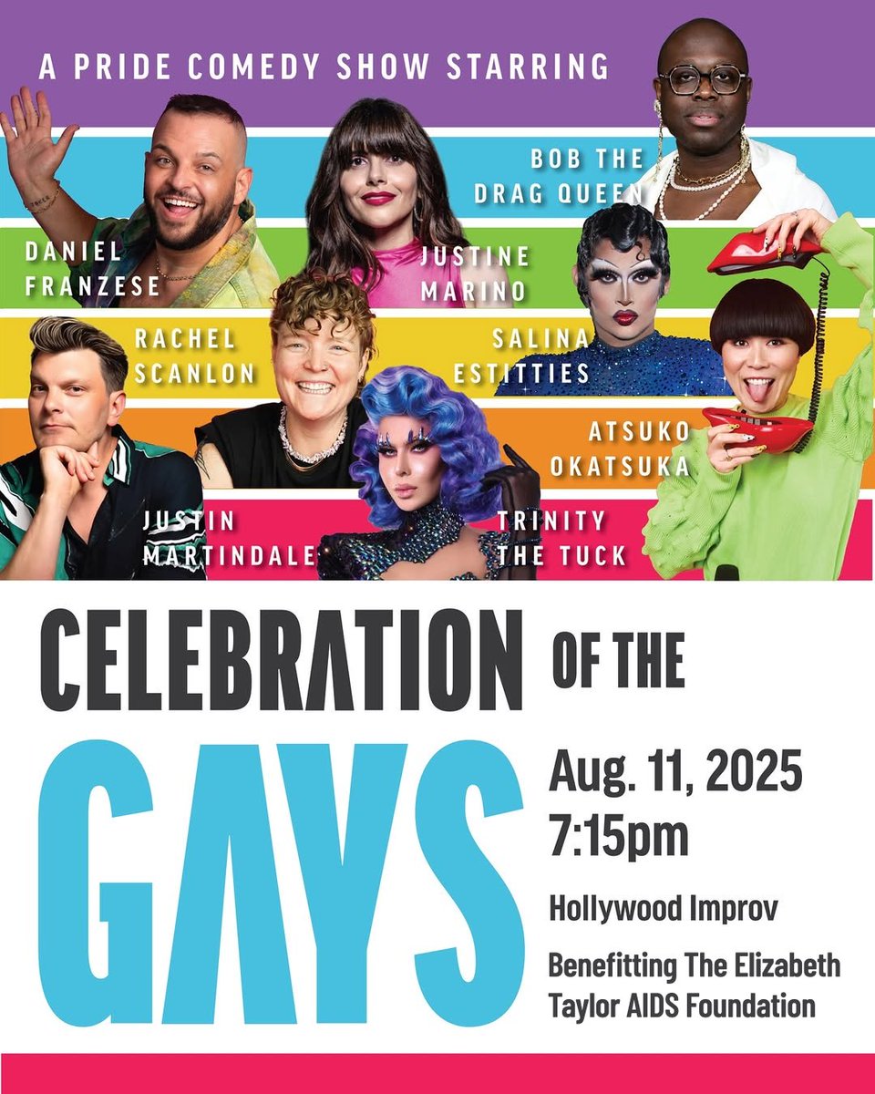 The Elizabeth Taylor AIDS Foundation (@etaforg) on Twitter photo "Celebration of the Gays” is back by popular demand on Monday, Aug. 11th at 7:15pm! Tickets are on sale at hollywoodimprov.com
ETAF is grateful to be a beneficiary for this event and for ETAF Ambassador <a href="/WhatsupDanny/">Daniel Franzese</a> for hosting and performing. Get your tickets today! "Celebration of the Gays” is back by popular demand on Monday, Aug. 11th at 7:15pm! Tickets are on sale at hollywoodimprov.com
ETAF is grateful to be a beneficiary for this event and for ETAF Ambassador <a href="/WhatsupDanny/">Daniel Franzese</a> for hosting and performing. Get your tickets today!