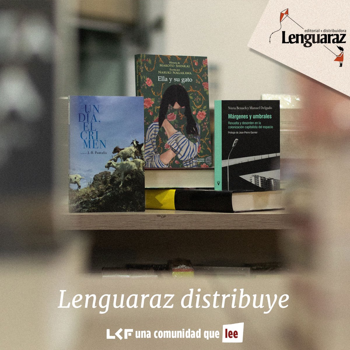 Te invitamos a conocer los libros de Lenguaraz Distribuye, una selección de títulos y editoriales que apuestan por lo distinto, lo necesario y lo inolvidable.

📍 Periférico Norte 1695, Zapopan
📱libreriacarlosfuentes.mx  

#LCF #UnaComunidad #SigamosLeyendo #UnaComunidadQueLee