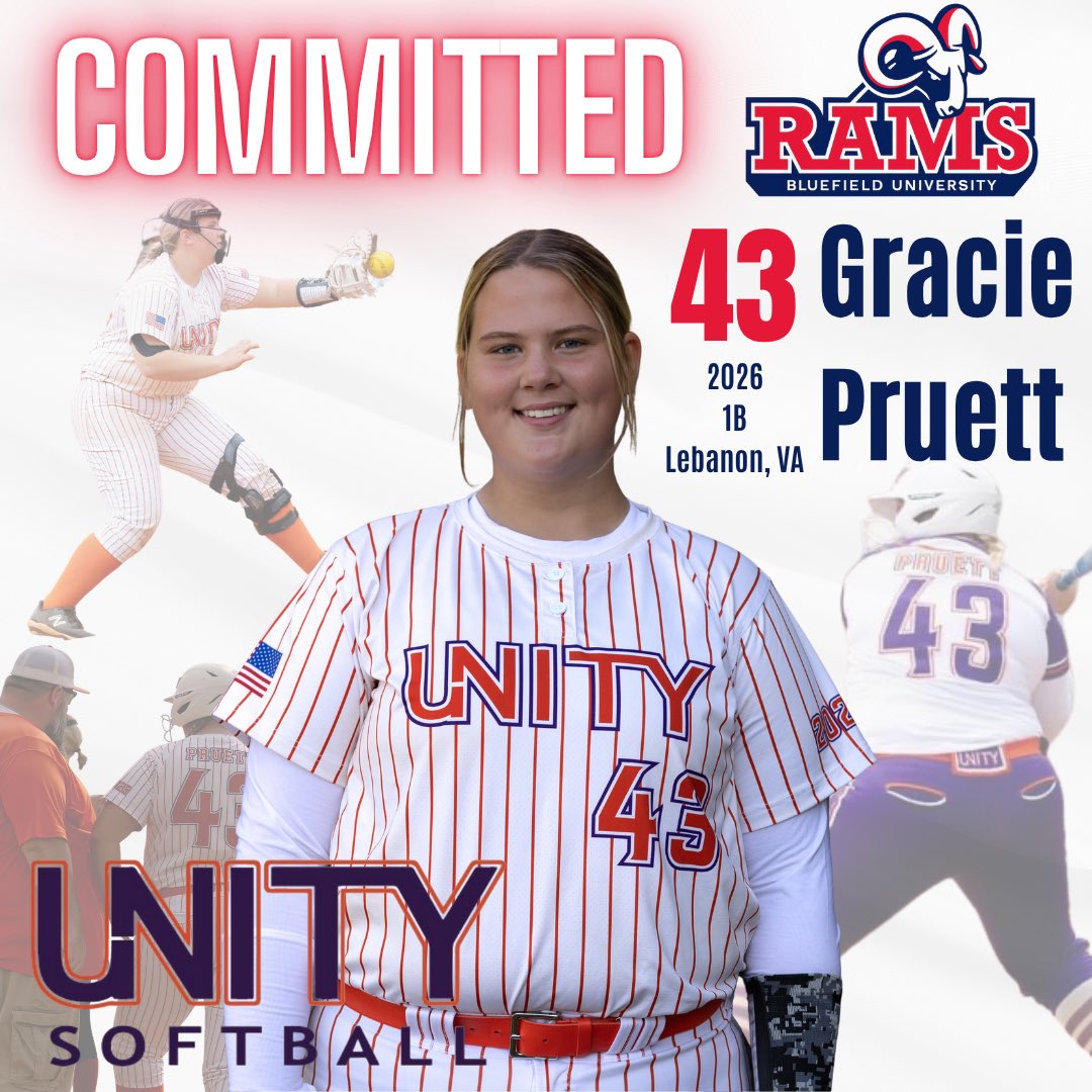 Gracie Pruett. 2026π. #43π₯ (@gracieprue9262) on Twitter photo I'm so excited to announce my commitment to Bluefield University Softball! The program feels like the perfect fit, and I can't wait to contribute to the team's success. Go Rams! <a href="/BURamsSoftball/">Bluefield University Softball</a> <a href="/MEJWhite17/">Maggie Johnson White</a> <a href="/UnitySBjrich01/">John L. Richards</a> <a href="/Unity_Richards/">VA_Unity Richards</a> <a href="/VAUnitySB/">Unity Softball</a> I'm so excited to announce my commitment to Bluefield University Softball! The program feels like the perfect fit, and I can't wait to contribute to the team's success. Go Rams! <a href="/BURamsSoftball/">Bluefield University Softball</a> <a href="/MEJWhite17/">Maggie Johnson White</a> <a href="/UnitySBjrich01/">John L. Richards</a> <a href="/Unity_Richards/">VA_Unity Richards</a> <a href="/VAUnitySB/">Unity Softball</a>